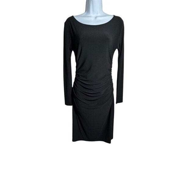 Norma Kamali Kamalikulture Long Sleeve Shirred Waist Dress black size Medium - Picture 3 of 10